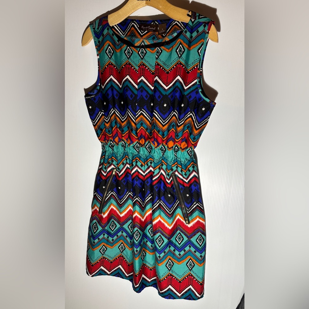 Colorful Geometric Pattern Dress
